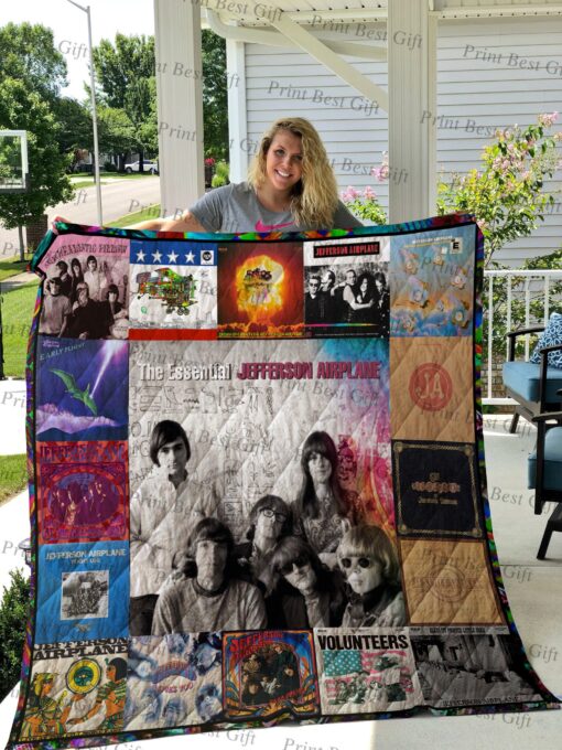 Buy Jefferson Airplane Albums Cover Poster Quilt Blanket & Quilt Bedding Set