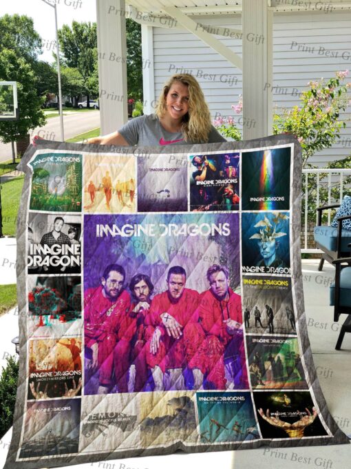 Buy Imagine Dragons Albums Cover Poster Quilt Blanket & Quilt Bedding Set - Meteew