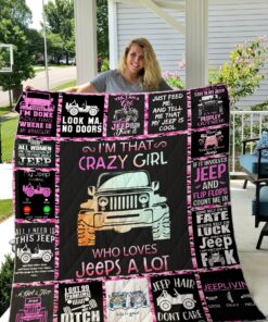 Buy Jeep Girl Black Quilt Blanket & Quilt Bedding Set 09