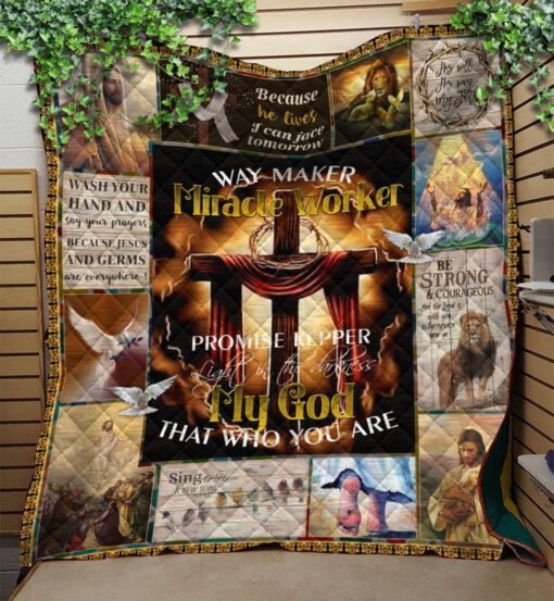 Buy Jesus Christ Light In The Darkness My God Is Who You Are Quilt Blanket & Quilt Bedding Set Great Customized Blanket Gifts For Birthday Christmas Thanksgiving