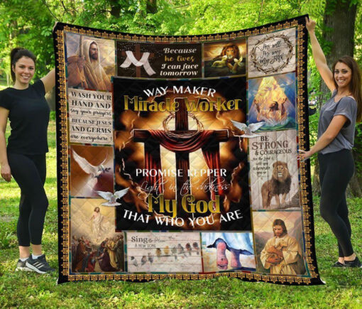 Buy Jesus Christ Light In The Darkness My God Is Who You Are Quilt Blanket & Quilt Bedding Set Great Customized Blanket Gifts For Birthday Christmas Thanksgiving