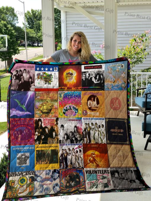 Buy Jefferson Airplane Albums Cover Poster Quilt Blanket & Quilt Bedding Set Ver 2