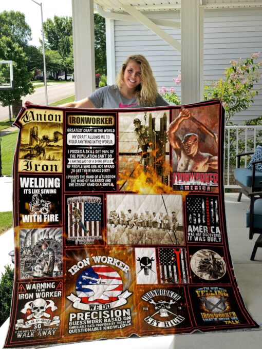 Buy Ironworkers Greatest Craft In The World Quilt Blanket & Quilt Bedding Set Great Customized Gifts For Birthday Christmas Thanksgiving Perfect Gifts For Ironworker