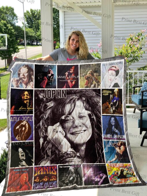 Buy Janis Joplin Albums Cover Poster Quilt Blanket & Quilt Bedding Set Ver 5