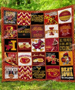 Buy Iowa State Cyclones Quilt Blanket & Quilt Bedding Set - Meteew