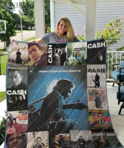 Buy Johnny Cash Quilt Blanket & Quilt Bedding Set For Fans Ver 17