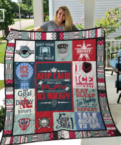 Buy Keep Calm And Play Ice Hockey Quilt Blanket & Quilt Bedding Set Great Customized Blanket Gifts For Birthday Christmas Thanksgiving