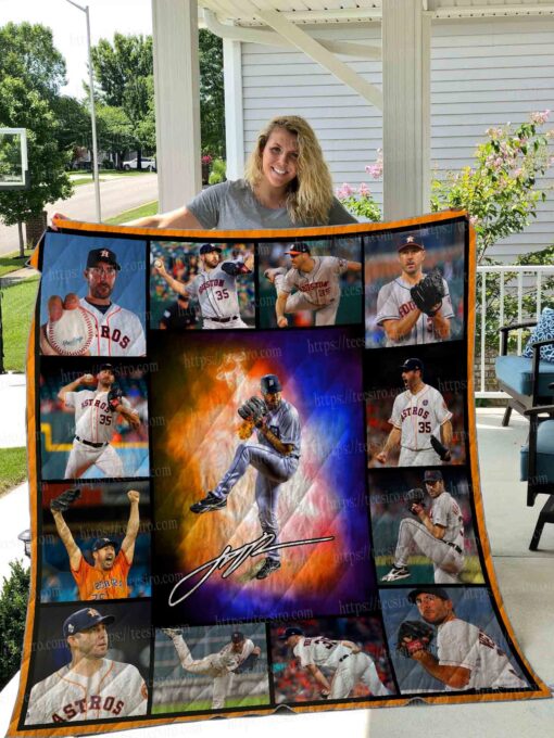 Buy Justin Verlander Quilt Blanket & Quilt Bedding Set 01