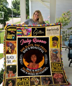 Buy July Black Women She Smiles At Her Haters Quilt Blanket & Quilt Bedding Set Great Customized Gifts For Birthday Christmas Thanksgiving Perfect Gifts For Black Daughter Girlfriend Wife