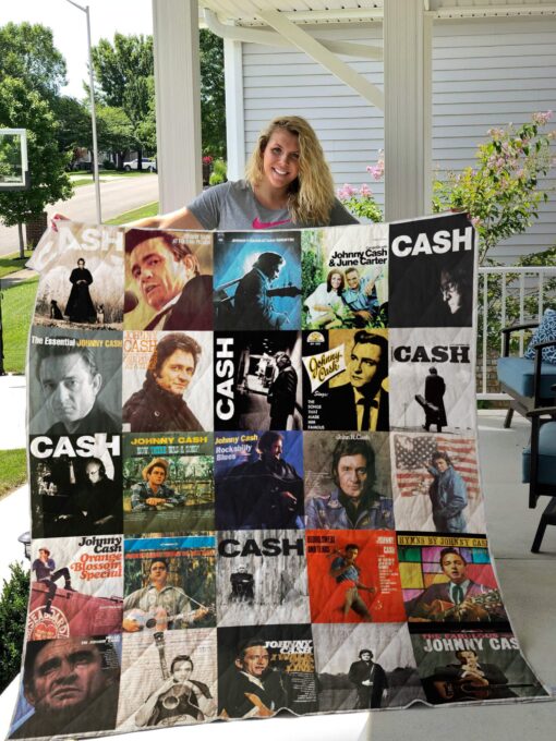 Buy Johnny Cash Quilt Blanket & Quilt Bedding Set For Fans Ver 25