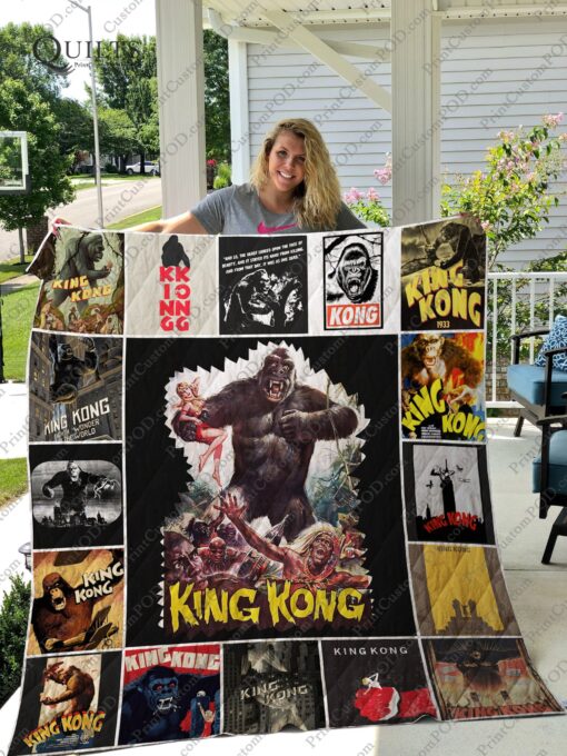 Buy King Kong T-Shirt Quilt Blanket & Quilt Bedding Set For Fans