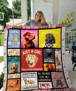 Buy Just A Girl Who Loves Labrador Quilt Blanket & Quilt Bedding Set Great Customized Blanket Gifts For Birthday Christmas Thanksgiving