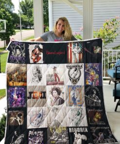 Buy Jimi Hendrix Tshirt Quilt Blanket & Quilt Bedding Set