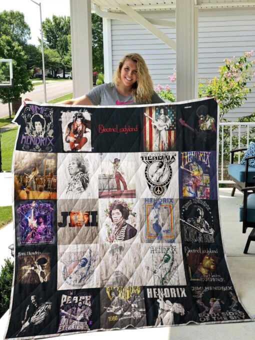 Buy Jimi Hendrix Tshirt Quilt Blanket & Quilt Bedding Set