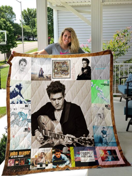 Buy John Mayer Style 3 Album Covers Quilt Blanket & Quilt Bedding Set