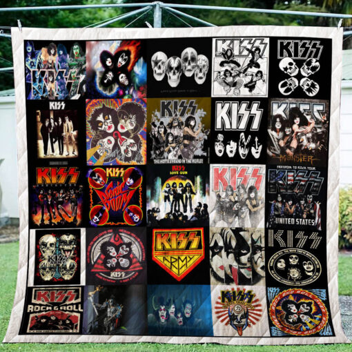 Buy Kiss T-Shirt Quilt Blanket & Quilt Bedding Set For Fans