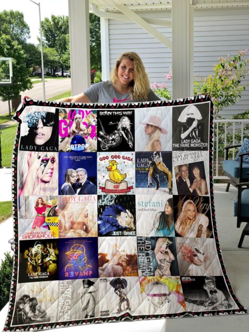 Buy Lady Gaga Albums Cover Poster Quilt Blanket & Quilt Bedding Set Ver 2