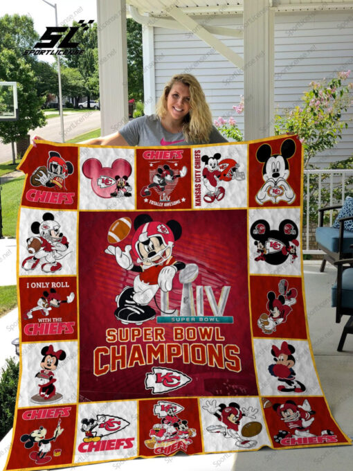 Buy Kansas City Chiefs Super Bowl Liv All Season Plus Size Quilt Blanket & Quilt Bedding Set Ver 2