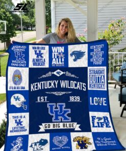 Buy Kentucky Wildcats Quilt Blanket & Quilt Bedding Set 01