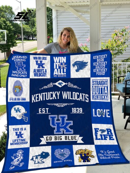 Buy Kentucky Wildcats Quilt Blanket & Quilt Bedding Set 01