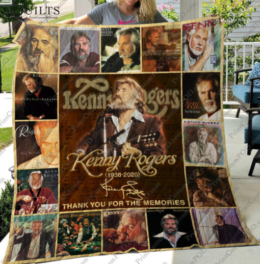 Buy Kenny Rogers 1938-2020 Memory Gifts For Fans Quilt Blanket & Quilt Bedding Set