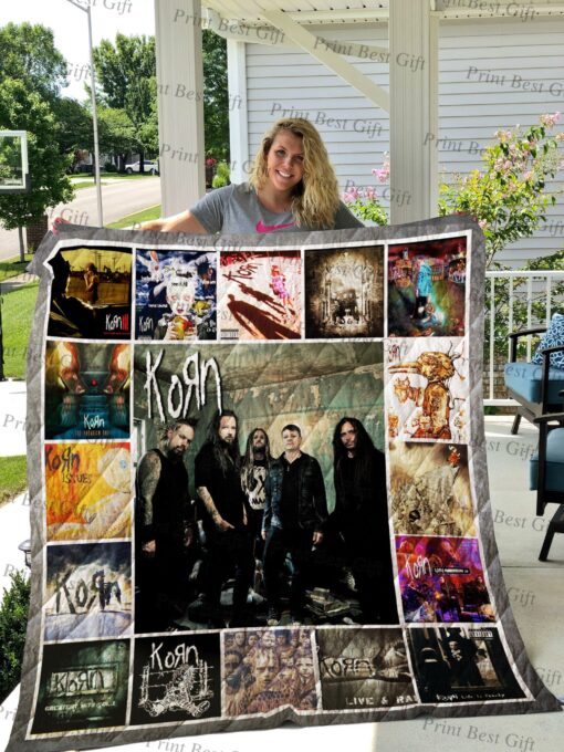 Buy Korn Albums Cover Poster Quilt Blanket & Quilt Bedding Set