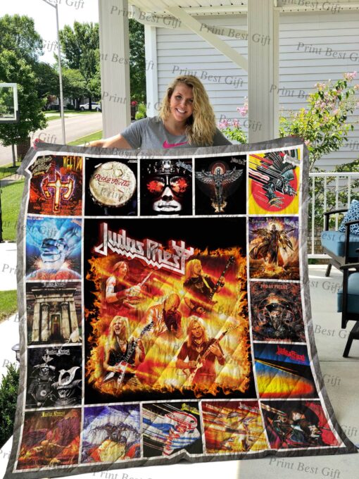 Buy Judas Priest Albums Cover Poster Quilt Blanket & Quilt Bedding Set Ver 3