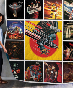 Buy Judas Priest Best Albums Quilt Blanket & Quilt Bedding Set 02