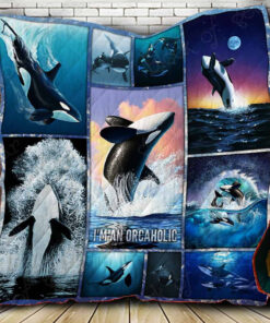 Buy Killer Whale I'M An Orcaholic Quilt Blanket & Quilt Bedding Set Great Customized Gifts For Birthday Christmas Thanksgiving Perfect Gifts For Orca Lover