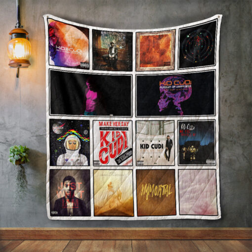 Buy Kid Cudi Album Covers Quilt Blanket & Quilt Bedding Set