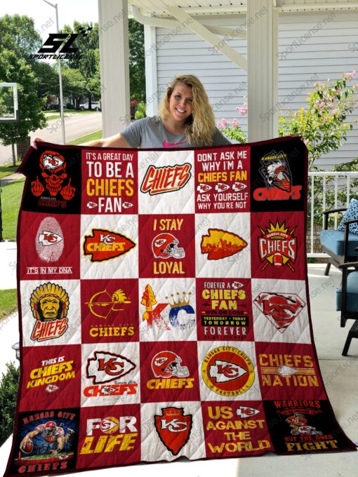 Buy Kansas City Chiefs Quilt Blanket & Quilt Bedding Set Ver 25