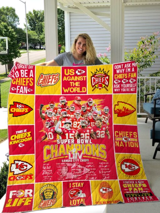 Buy Kansas City Chiefs Super Bowl Liv Quilt Blanket & Quilt Bedding Set