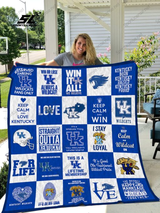 Buy Kentucky Wildcats Quilt Blanket & Quilt Bedding Set 02