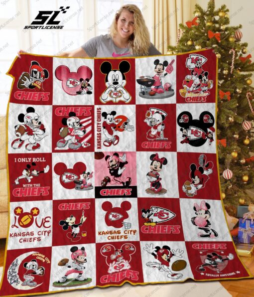 Buy Kansas City Chiefs Disney Quilt Blanket & Quilt Bedding Set