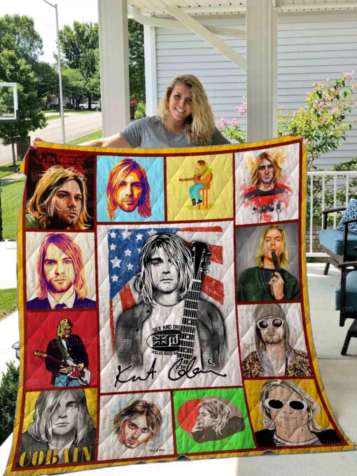 Buy Kurt Cobain Quilt Blanket & Quilt Bedding Set 01