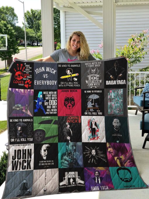 Buy John Wick T-Shirt Quilt Blanket & Quilt Bedding Set Ver 2