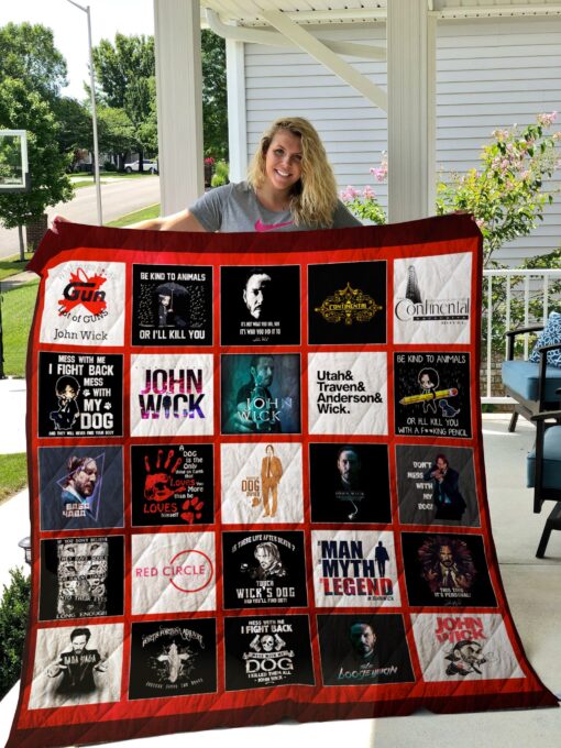 Buy John Wick T-Shirts Quilt Blanket & Quilt Bedding Set