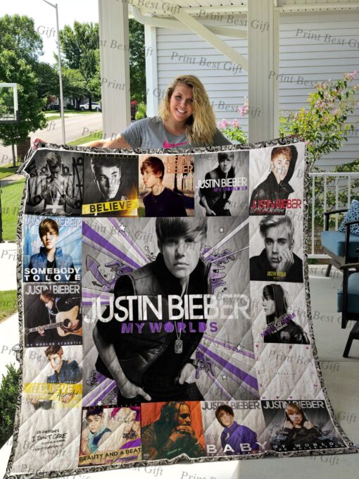 Buy Justin Bieber Albums Cover Poster Quilt Blanket & Quilt Bedding Set Ver 2