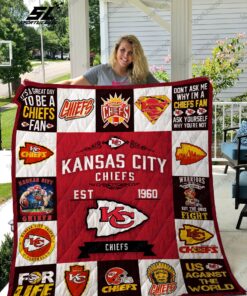 Buy Kansas City Chiefs Quilt Blanket & Quilt Bedding Set Ver 17