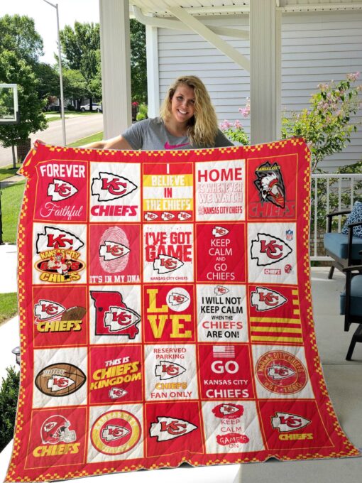 Buy Kansas City Chiefs Quilt Blanket & Quilt Bedding Set - Meteew