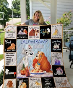 Buy Lady And The Tramp Quilt Blanket & Quilt Bedding Set For Fans Ver 17