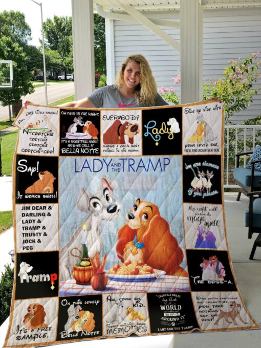 Buy Lady And The Tramp Quilt Blanket & Quilt Bedding Set For Fans Ver 17