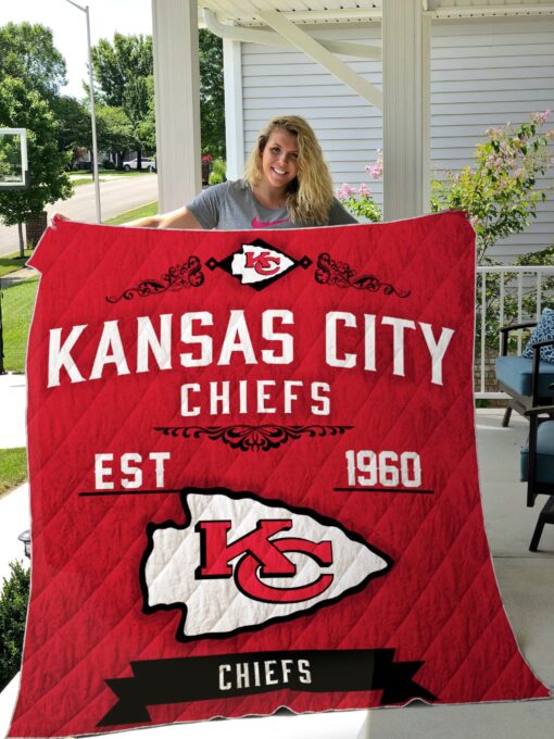 Buy Kansas City Chiefs Quilt Blanket & Quilt Bedding Set 05