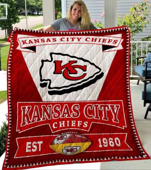 Buy Kansas City Chiefs Quilt Blanket & Quilt Bedding Set MTE01