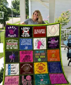 Buy Knitting I'M Just Here For The Yarn Quilt Blanket & Quilt Bedding Set Great Customized Gifts For Birthday Christmas Thanksgiving Perfect Gifts For Knitting Lover