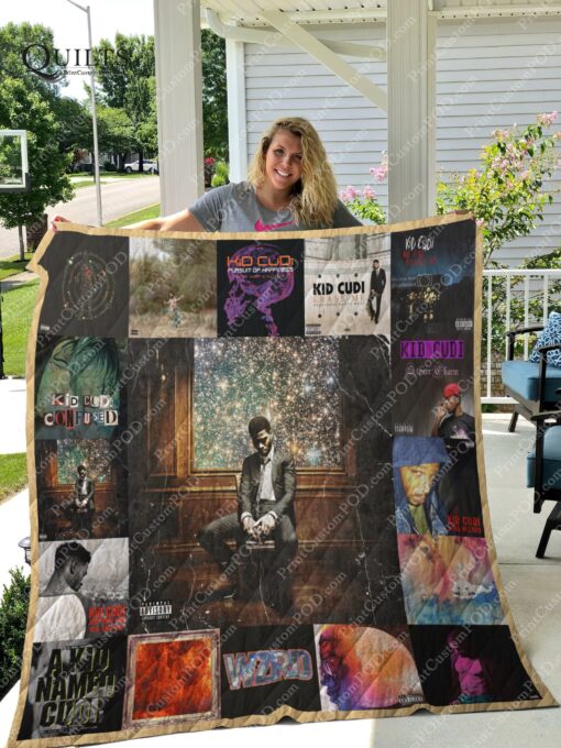 Buy Kid Cudi Albums Quilt Blanket & Quilt Bedding Set For Fans Ver 17