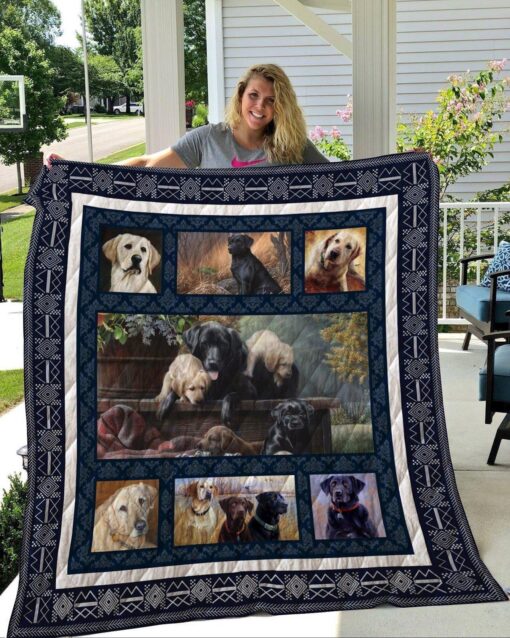 Buy Labrador Retriever Friends Quilt Blanket & Quilt Bedding Set Great Customized Blanket Gifts For Birthday Christmas Thanksgiving