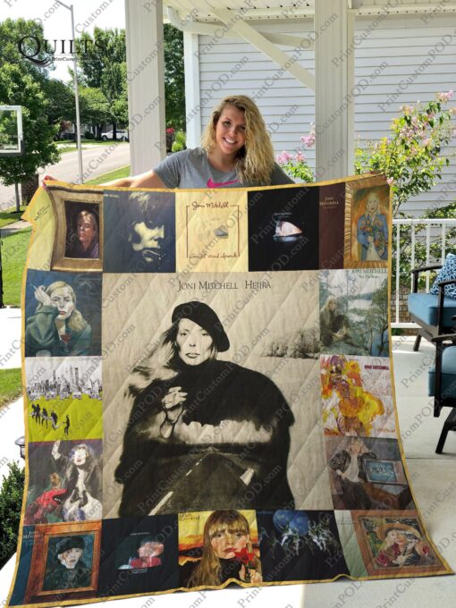 Buy Joni Mitchell Quilt Blanket & Quilt Bedding Set For Fans Ver 17