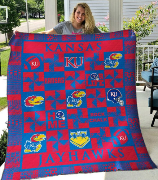 Buy Kansas Jayhawks Ver2 Quilt Blanket & Quilt Bedding Set