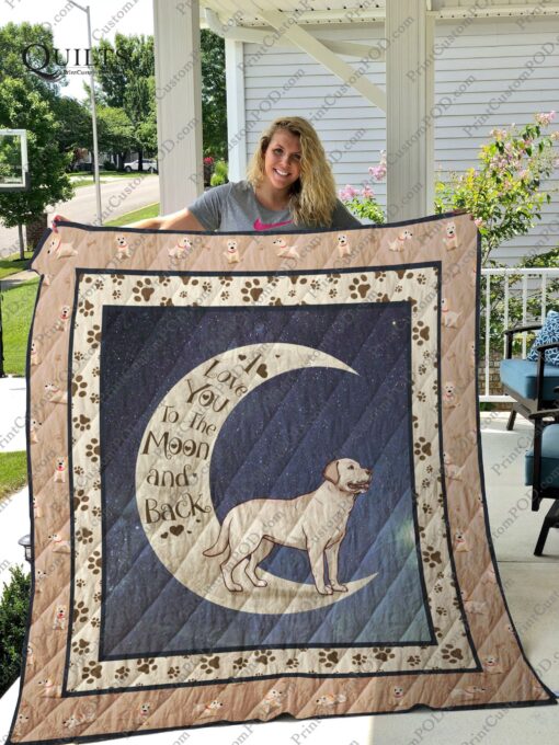 Buy Labrador I Love You To The Moon And Back Quilt Blanket & Quilt Bedding Set Great Customized Blanket Gifts For Birthday Christmas Thanksgiving